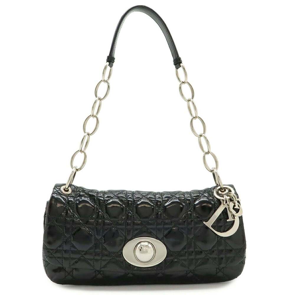 CHRISTIAN DIOR Black Leather Shoulder Bag - Picture 2 of 10